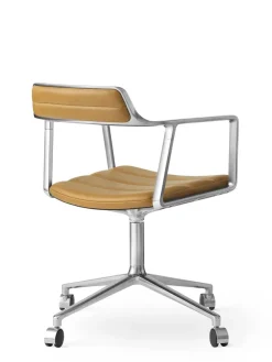 Vipp 452 Swivel Chair m/hjul, camel læder fra Clearance