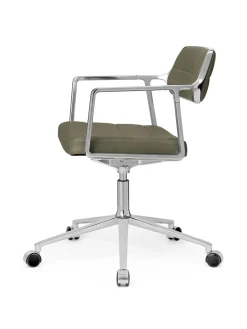 Vipp 453 Swivel+ Chair m/hjul, sort læder fra Discount