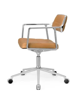 Vipp 453 Swivel+ Chair m/hjul, sort læder fra Discount