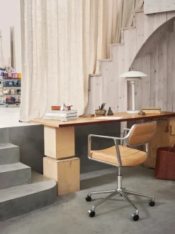 Vipp 453 Swivel+ Chair m/hjul, sort læder fra Discount
