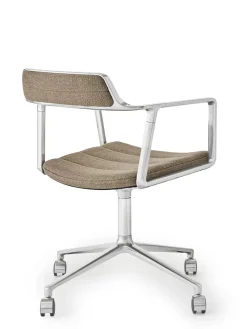 Vipp 452 Swivel Chair m/hjul, sort læder fra Best