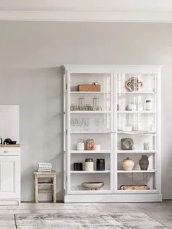Lindebjerg Design Vitrineskab Classic V2, hvid fra Discount