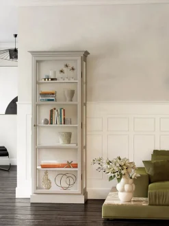 Lindebjerg Design Vitrineskab Classic V1, lys grå fra