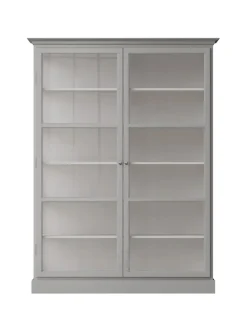 Lindebjerg Design Vitrineskab Classic V2, lys grå fra New