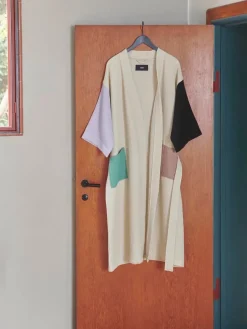 HAY Waffle Badekåbe, off-white multi fra Outlet