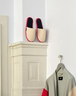 HAY Waffle Badekåbe, off-white multi fra Outlet