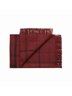 Silkeborg Uldspinderi Warp & Weft Plaid, beetroot/midnight fra Online