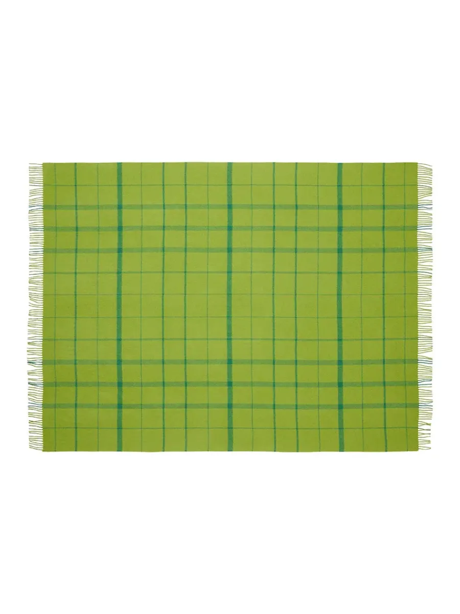 Silkeborg Uldspinderi Warp & Weft Plaid, concrete/midnight fra Outlet