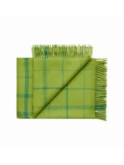 Silkeborg Uldspinderi Warp & Weft Plaid, lime/grass fra