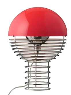 Verpan Wire Bordlampe Ø30, rød af Verner Panton Best