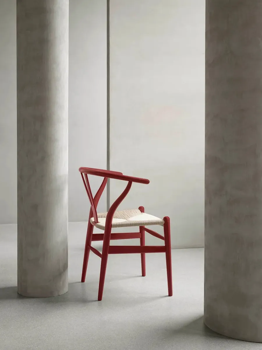 Carl Hansen & Søn Y-stol CH24 Soft Red Brown af Hans J. Wegner New